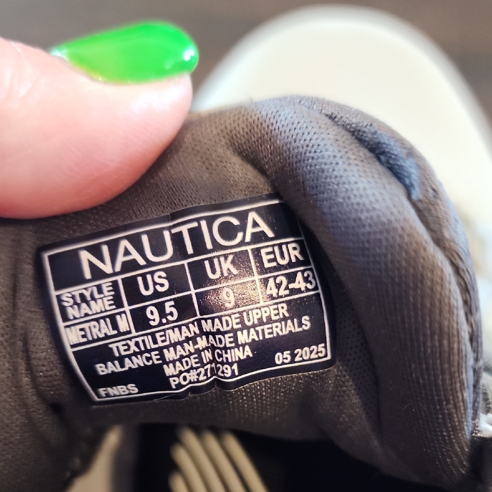 Nautica Men's Athletic Shoes - Cream and Gray - Picture 5 of 6